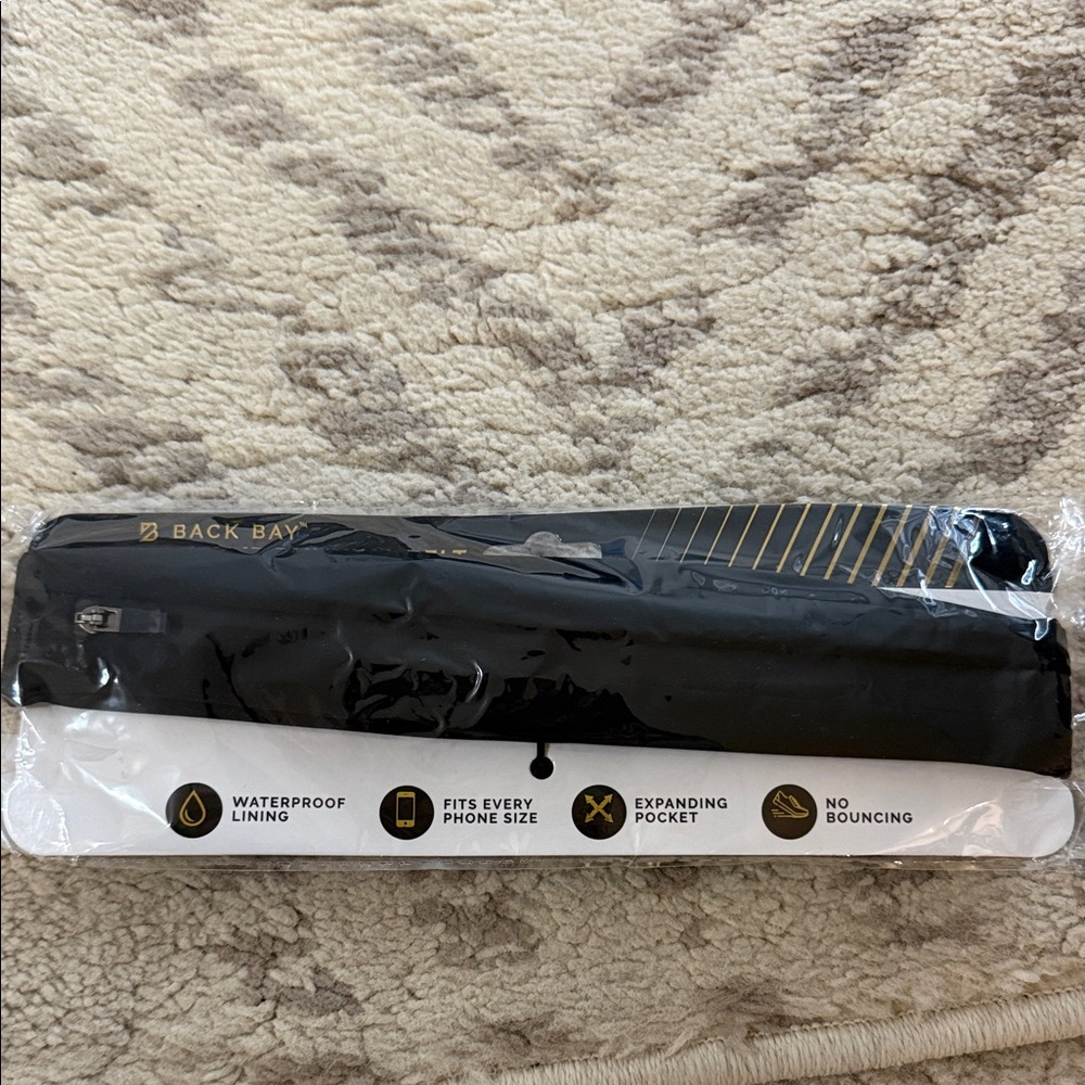 Black Running Belt- Fits Phone and other small accessories